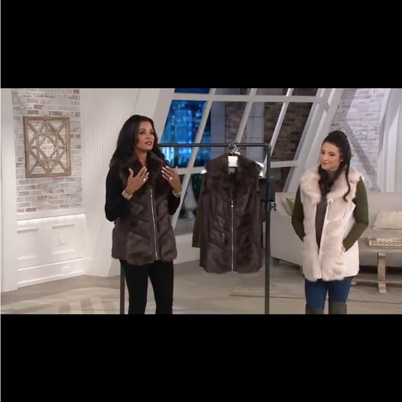 Dennis Basso Platinum Collection Chevron Faux Fur Vest on QVC - Picture 11 of 16